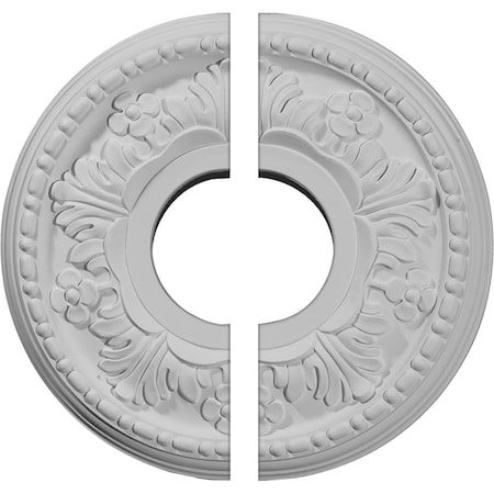 Ekena Millwork Helene Ceiling Medallion, Two Piece (Fits Canopies up to 5 1/4"), 11 7/8"OD x 3 5/8"ID x 7/8"P CM11HE2